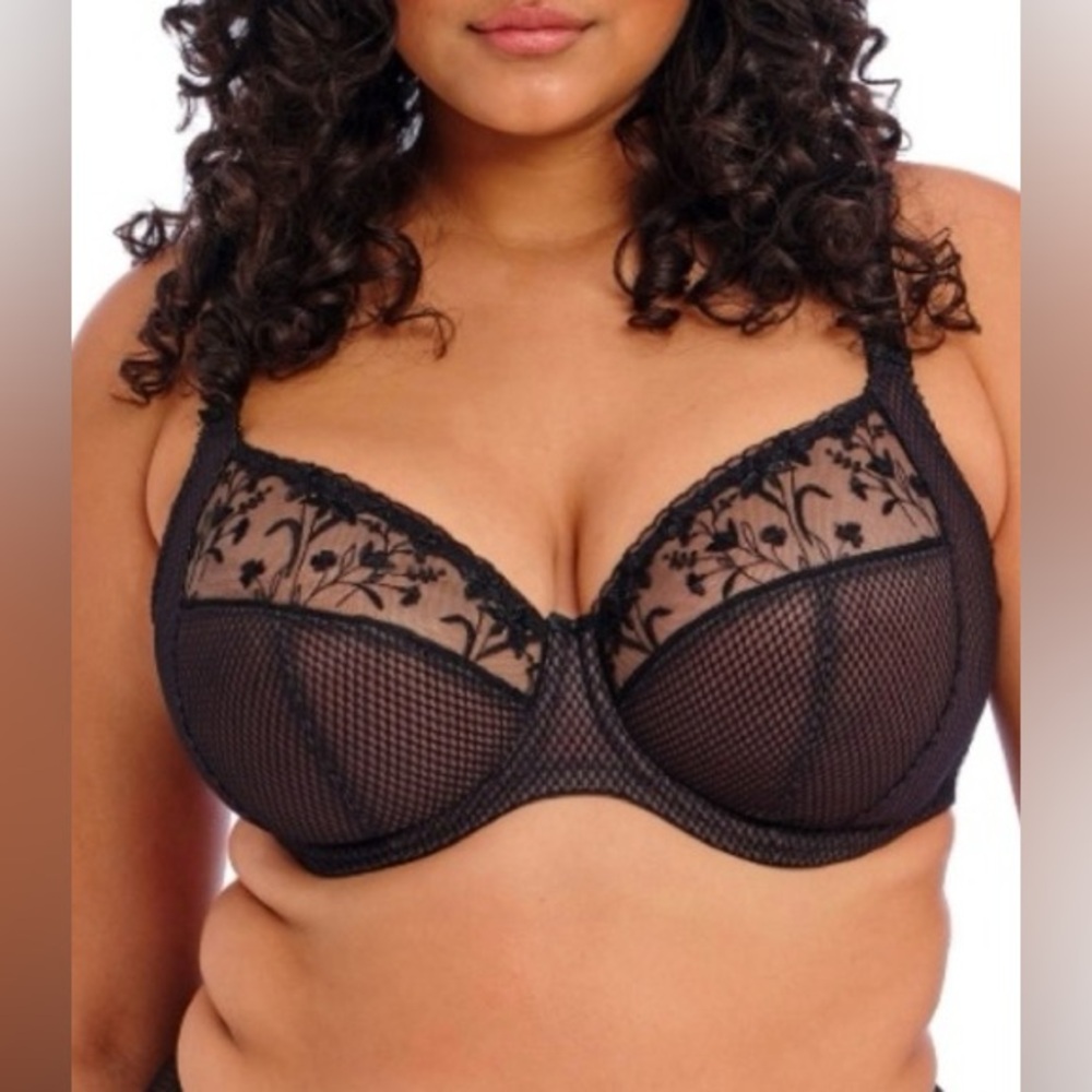 Elomi Charley Plunge Bra - Jet Black - 34M